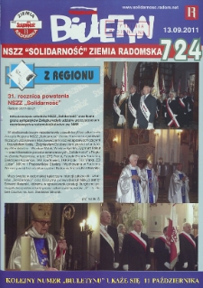 Biuletyn NSZZ "Solidarność" Ziemia Radomska, 2011, mr 724