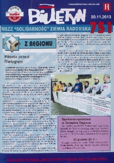Biuletyn NSZZ "Solidarność" Ziemia Radomska, 2013, nr 751