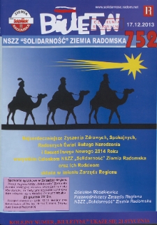 Biuletyn NSZZ "Solidarność" Ziemia Radomska, 2013, nr 752