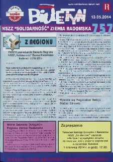 Biuletyn NSZZ "Solidarność" Ziemia Radomska, 2014, nr 757