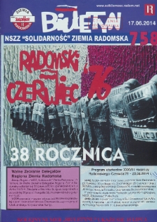 Biuletyn NSZZ "Solidarność" Ziemia Radomska, 2014, nr 758