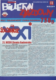 Biuletyn NSZZ "Solidarność" Ziemia Radomska, 2014, nr 758B