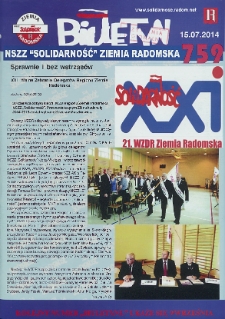 Biuletyn NSZZ "Solidarność" Ziemia Radomska, 2014, nr 759
