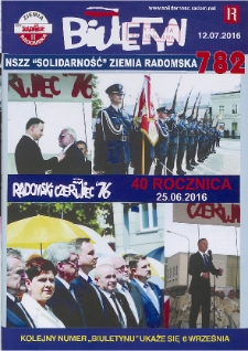 Biuletyn NSZZ "Solidarność" Ziemia Radomska, 2016, nr 782