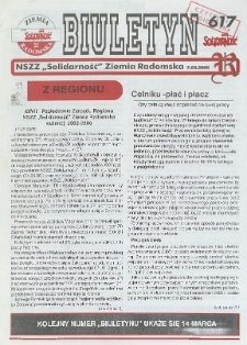 Biuletyn NSZZ "Solidarność" Ziemia Radomska, 2005, nr 617