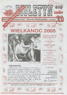 Biuletyn NSZZ "Solidarność" Ziemia Radomska, 2005, nr 618