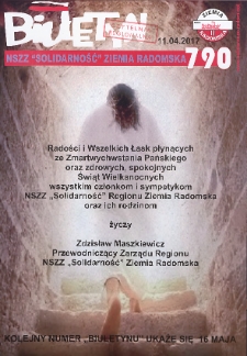 Biuletyn NSZZ "Solidarność" Ziemia Radomska, 2017, nr 790