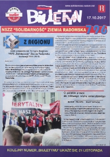 Biuletyn NSZZ "Solidarność" Ziemia Radomska, 2017, nr 796