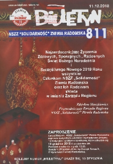 Biuletyn NSZZ "Solidarność" Ziemia Radomska, 2018, nr 811
