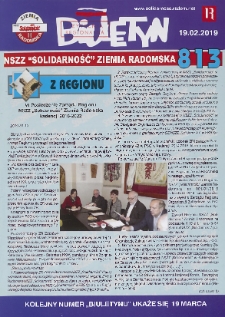 Biuletyn NSZZ "Solidarność" Ziemia Radomska, 2019, nr 813