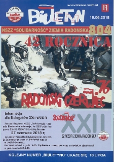 Biuletyn NSZZ "Solidarność" Ziemia Radomska, 2018, nr 804