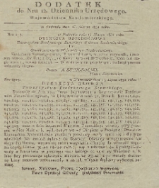 Dziennik Urzędowy Województwa Sandomierskiego, 1851, nr 12, dod.