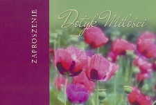 [Zaproszenie dla Anny Skubisz na prezentację tomiku poezji „Dotyk miłości” ] / Teatr Powszechny im. Jana Kochanowskiego w Radomiu