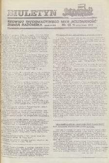 Biuletyn NSZZ "Solidarność" Ziemia Radomska, 1990, nr 42