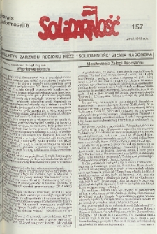 Biuletyn NSZZ "Solidarność" Ziemia Radomska, 1993, nr 157