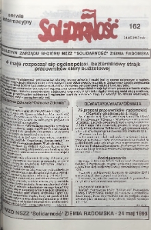 Biuletyn NSZZ "Solidarność" Ziemia Radomska, 1993, nr 162