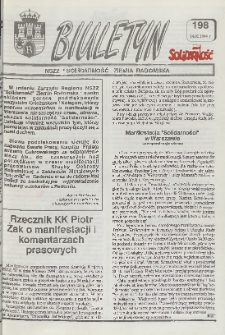 Biuletyn NSZZ "Solidarność" Ziemia Radomska, 1994, nr 198
