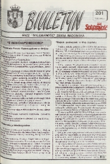 Biuletyn NSZZ "Solidarność" Ziemia Radomska, 1994, nr 201