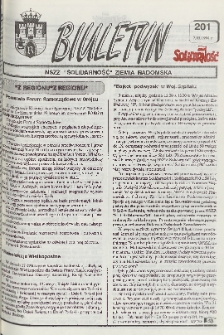 Biuletyn NSZZ "Solidarność" Ziemia Radomska, 1994, nr 201