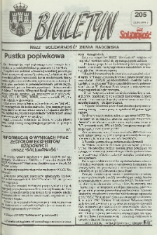 Biuletyn NSZZ "Solidarność" Ziemia Radomska, 1994, nr 205