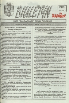Biuletyn NSZZ "Solidarność" Ziemia Radomska, 1994, nr 206