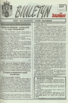 Biuletyn NSZZ "Solidarność" Ziemia Radomska, 1994, nr 207