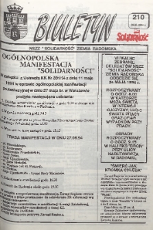 Biuletyn NSZZ "Solidarność" Ziemia Radomska, 1994, nr 210