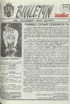 Biuletyn NSZZ "Solidarność" Ziemia Radomska, 1994, nr 215