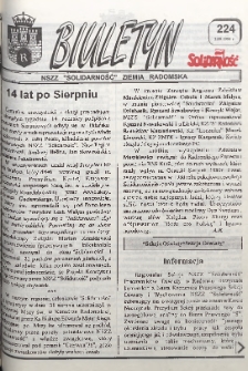 Biuletyn NSZZ "Solidarność" Ziemia Radomska, 1994, nr 224