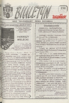 Biuletyn NSZZ "Solidarność" Ziemia Radomska, 1994, nr 230