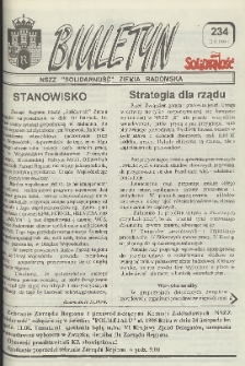 Biuletyn NSZZ "Solidarność" Ziemia Radomska, 1994, nr 234