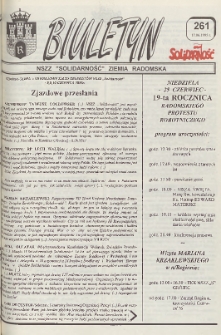 Biuletyn NSZZ "Solidarność" Ziemia Radomska, 1995, nr 261