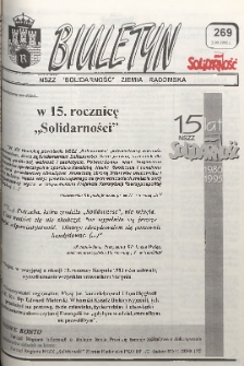 Biuletyn NSZZ "Solidarność" Ziemia Radomska, 1995, nr 269