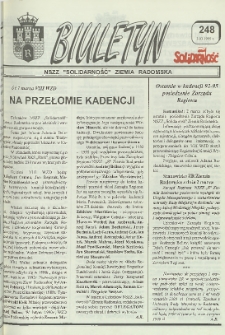 Biuletyn NSZZ "Solidarność" Ziemia Radomska, 1995, nr 248