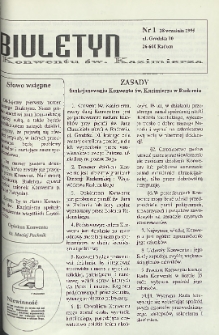 Biuletyn Konwentu św. Kazimierza, 1995, nr 1