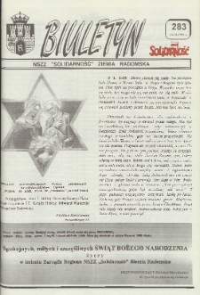 Biuletyn NSZZ "Solidarność" Ziemia Radomska, 1995, nr 283