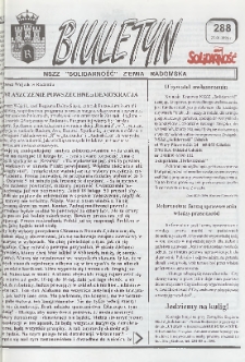 Biuletyn NSZZ "Solidarność" Ziemia Radomska, 1996, nr 288