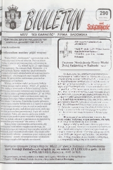 Biuletyn NSZZ "Solidarność" Ziemia Radomska, 1996, nr 290
