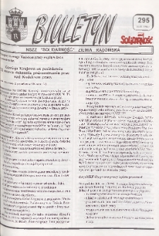 Biuletyn NSZZ "Solidarność" Ziemia Radomska, 1996, nr 295