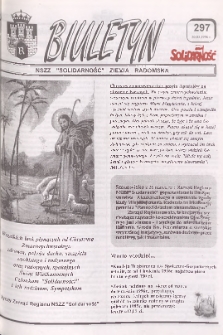 Biuletyn NSZZ "Solidarność" Ziemia Radomska, 1996, nr 297