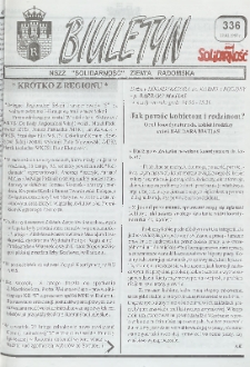 Biuletyn NSZZ "Solidarność" Ziemia Radomska, 1997, nr 336