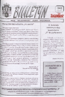 Biuletyn NSZZ "Solidarność" Ziemia Radomska, 1997, nr 342