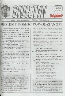 Biuletyn NSZZ "Solidarność" Ziemia Radomska, 1997, nr 354
