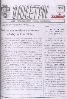 Biuletyn NSZZ "Solidarność" Ziemia Radomska, 1997, nr 359