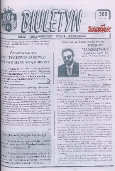 Biuletyn NSZZ "Solidarność" Ziemia Radomska, 1997, nr 360