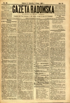 Gazeta Radomska, 1890, R. 7, nr 36