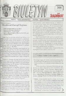Biuletyn NSZZ "Solidarność" Ziemia Radomska, 1998, nr 388
