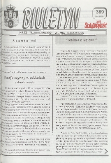 Biuletyn NSZZ "Solidarność" Ziemia Radomska, 1998, nr 389