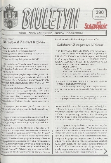 Biuletyn NSZZ "Solidarność" Ziemia Radomska, 1998, nr 390