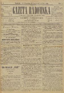 Gazeta Radomska, 1884, R. 1, nr 4